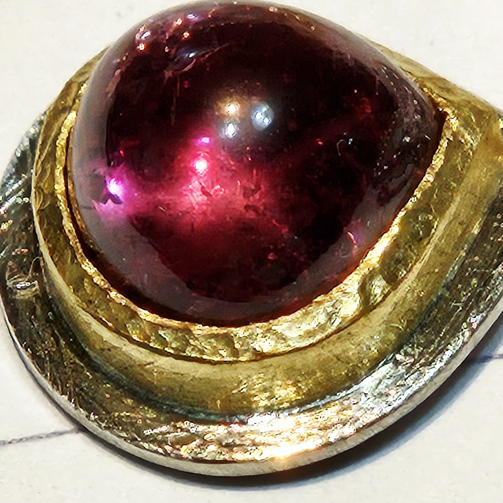 Turmalin-Tropfen Ohrschmuck in Feingold, /750 Gold und Silber – Bild 2